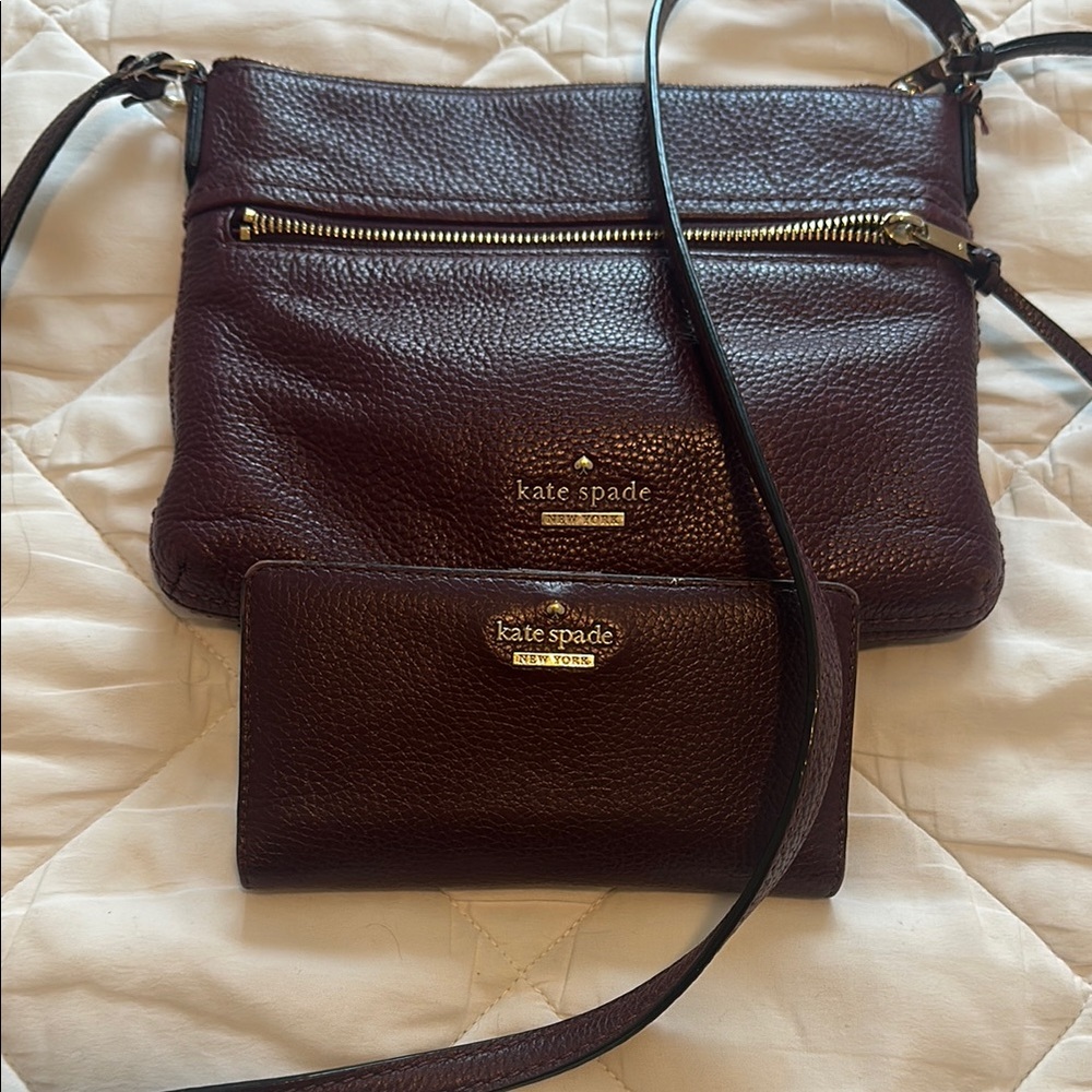 Kate Spade Dark Brown Leather Clutch